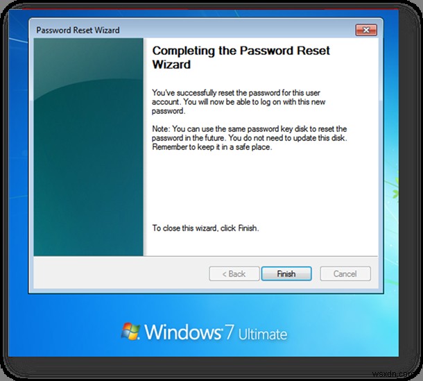 Windows10でUSBフラッシュドライブを使用してパスワードリセットディスクを作成する 