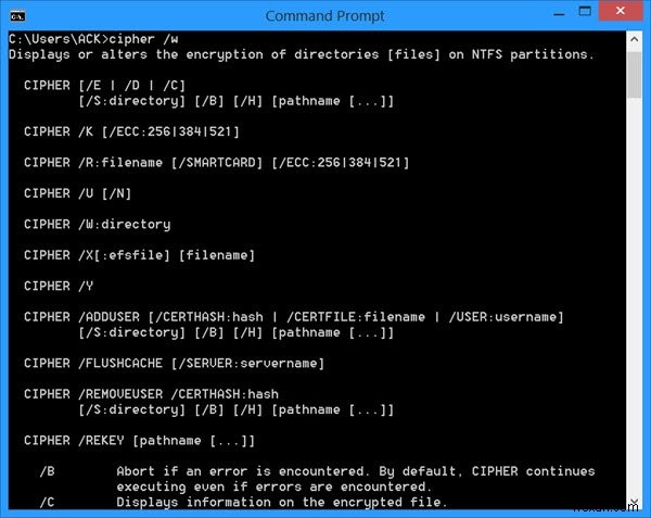 Windows11/10で暗号コマンドラインツールを使用する方法 