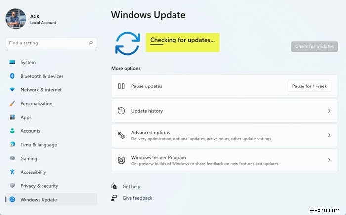 Windows11/10で永遠にかかる更新をチェックする 
