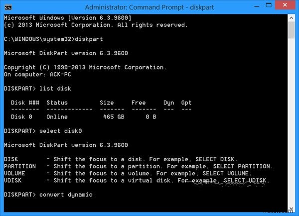 Windows11/10でベーシックディスクをダイナミックディスクに変換する方法 