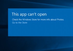 このアプリは、写真、Xboxゲームバー、電卓などのアプリでエラーを開くことができません 