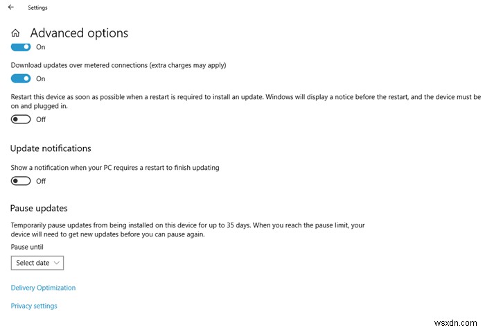 Windows10v2004で削除された更新の延期オプション。代わりにグループポリシーを使用してください！ 