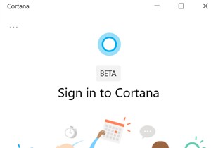 Windows10でCortanaアプリにサインインできません 