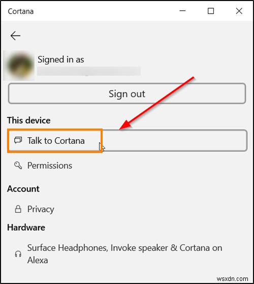 Windows10でCortanaを話すまたは入力する方法 