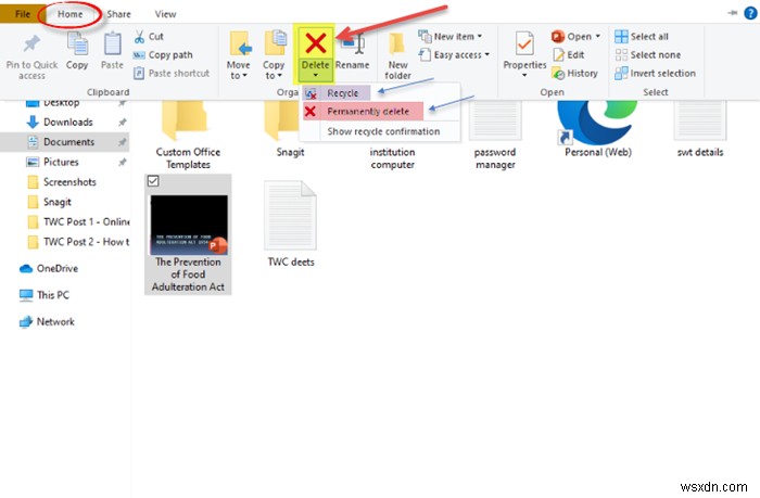 Windows11/10でファイルとフォルダを削除する方法 