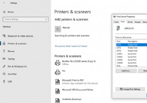 Windowsのシャットダウン中にプリンタを切断した後、USBプリンタポ​​ートがありません 