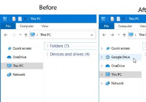 Windows10のファイルエクスプローラーナビゲーションペインにGoogleドライブを追加する方法 