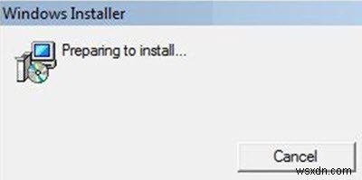 Windowsインストーラーがポップアップまたは起動し続ける、インストールの準備 