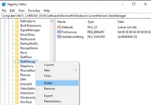 Windows 10でタスクマネージャーをデフォルト設定にリセットする3つの方法