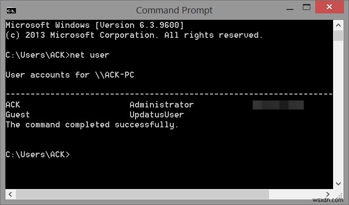 Windows11/10で管理者向けのネットユーザーコマンドを使用する方法 