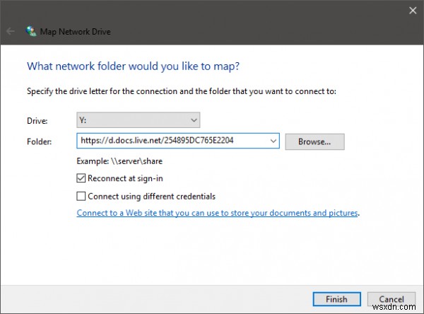 Windows11/10でOneDriveをネットワークドライブとしてマップする方法 