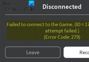 Xbox OneまたはPCでRobloxエラーコード279、6、610を修正する方法 