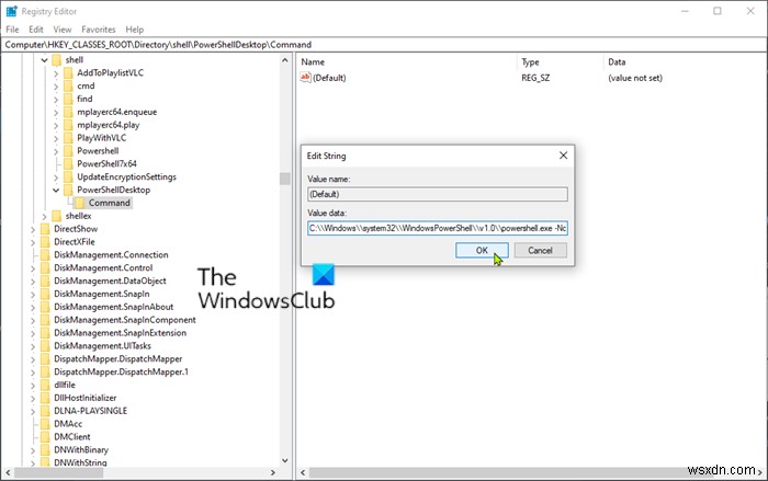 Windows10のコンテキストメニューにPowerShellを追加する方法 