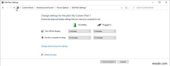 Windows11/10で電源プランを削除する方法 
