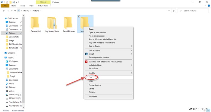 Windows11/10でファイルとフォルダを移動する方法 