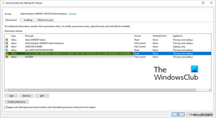 Windows10ではユーザー名の代わりにSIDが表示されます 