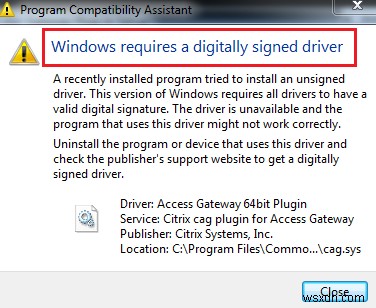 Windowsを修正するには、デジタル署名されたドライバーエラーが必要です 