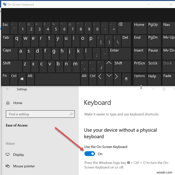 Windows10でのキーボード設定へのアクセスのしやすさ 