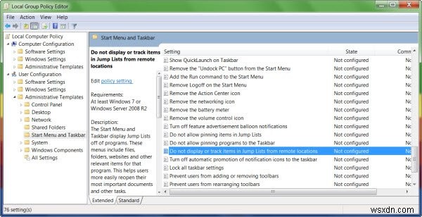 Windows11/10でタスクバージャンプリストを無効にする方法 