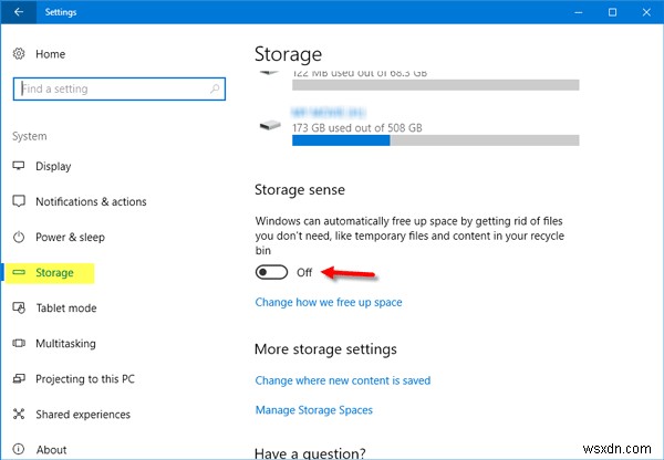 Windows11/10のStorageSenseを使用してジャンクファイルを自動的に削除する 