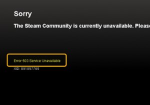 エラー503サービスが利用できない問題を修正– Steam 