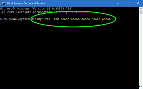 Windows10アクティベーションエラーコード0x8007007Bを修正 