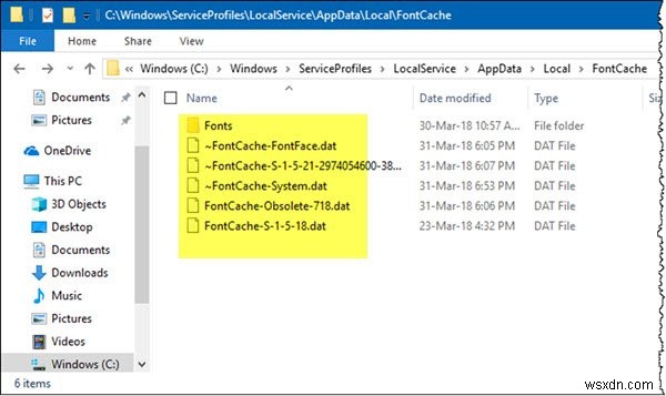 Windows11/10でフォントキャッシュを再構築する方法 