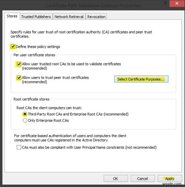 Windows11/10で信頼されたルート証明書を管理する方法 