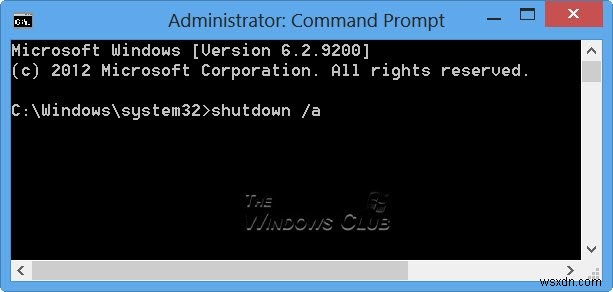 Windows 11/10でシステムのシャットダウンを停止、キャンセル、中止する方法 
