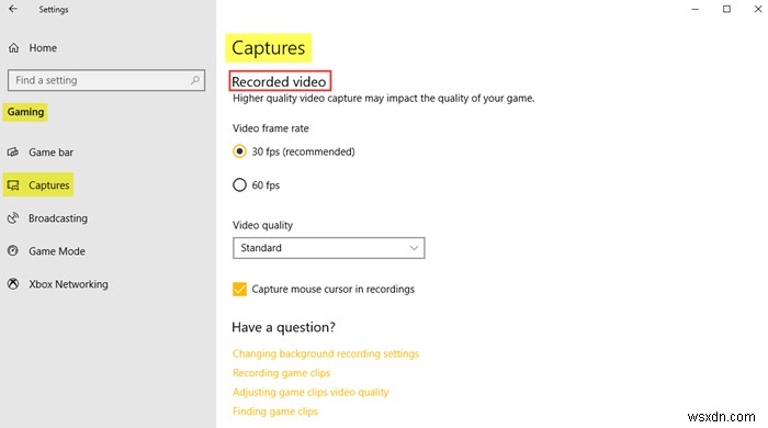 Windows 10のゲーム設定：ゲームバー、キーボードショートカット、ゲームオーディオ、ビデオ品質、ブロードキャストなどを管理します。 