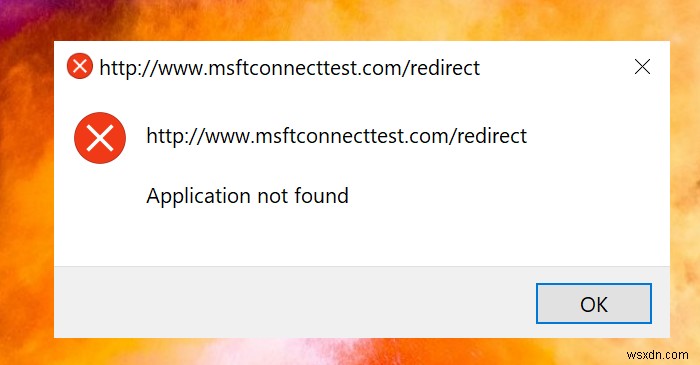 msftconnecttestリダイレクトエラーを削除する方法 