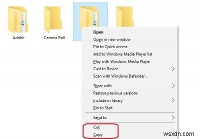 Windows11/10でキーボードまたはマウスを使用して切り取りまたはコピーして貼り付ける方法 