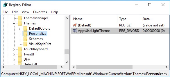 Windows10でダークモードまたはテーマをオンまたは有効にする方法 