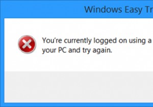 Windows Easy Transferで「一時的なプロファイルを使用してログオンしています」エラーが発生したときの対処法
