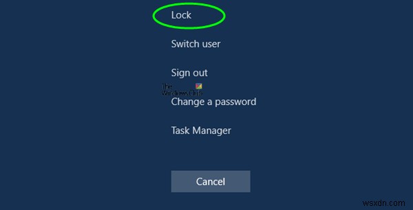 Windows11/10コンピューターをロックする方法 