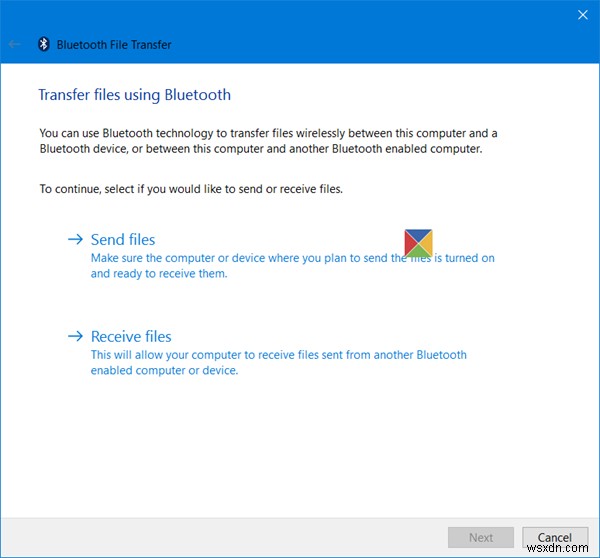 Windows10でBluetoothファイル転送を使用してファイルを送受信する方法 