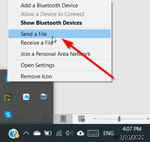 Windows10でBluetoothファイル転送を使用してファイルを送受信する方法 