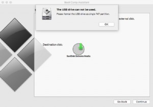 Boot Camp Assistantで「USBドライブを単一のFATパーティションとしてフォーマットしてください」エラーが出たときの対処法