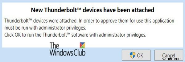 ThunderboltDockソフトウェアはWindows11/10で動作を停止しました 