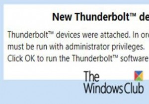 ThunderboltDockソフトウェアはWindows11/10で動作を停止しました 