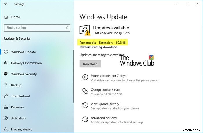 Windows10のFortemediaExtensionUpdateとは何ですか？ 