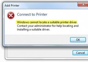 WindowsはWindows11/10で適切なプリンタードライバーを見つけることができません 