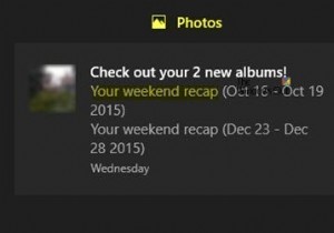 Windows10Photosアプリで「週末のまとめ」の通知を停止します 