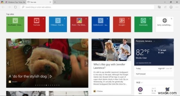 MicrosoftEdgeの新しいタブページをカスタマイズする方法 