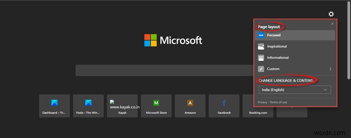 MicrosoftEdgeの新しいタブページをカスタマイズする方法 