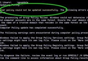 コンピューターポリシーを正常に更新できませんでした。グループポリシーの処理に失敗しました 