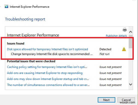 これらのトラブルシューティングを使用して、InternetExplorerのパフォーマンスと安全性の問題を修正します 