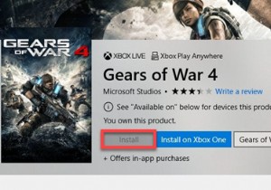 Microsoft Storeの一部のアプリまたはゲームでは、インストールボタンがグレー表示されています 