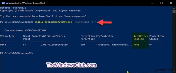 Windows10でBitLocker暗号化データドライブの自動ロック解除をオンまたはオフにする 