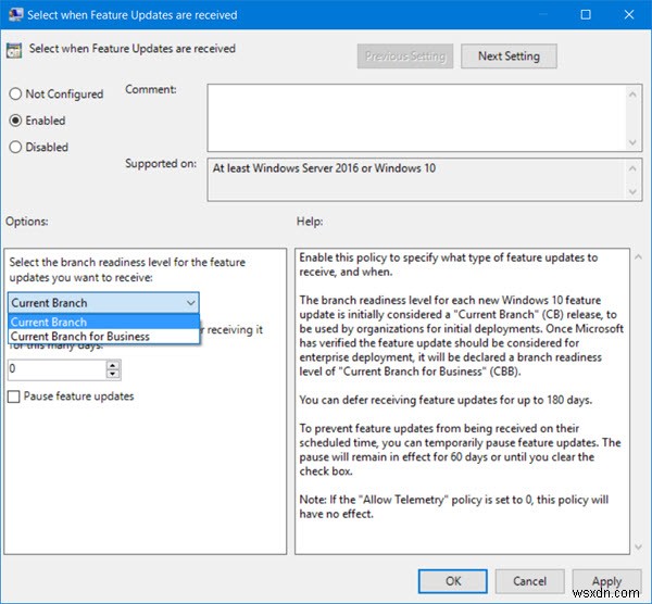 Windows10でアップグレードと更新を延期する期間を設定する方法 